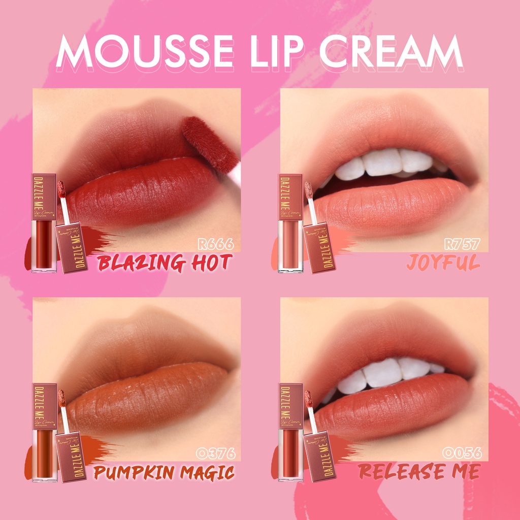 DAZZLE ME LIP SERIES Ink-Licious Lip Tint | Velvet Matte Lip Cream | Mousse Lip Cream