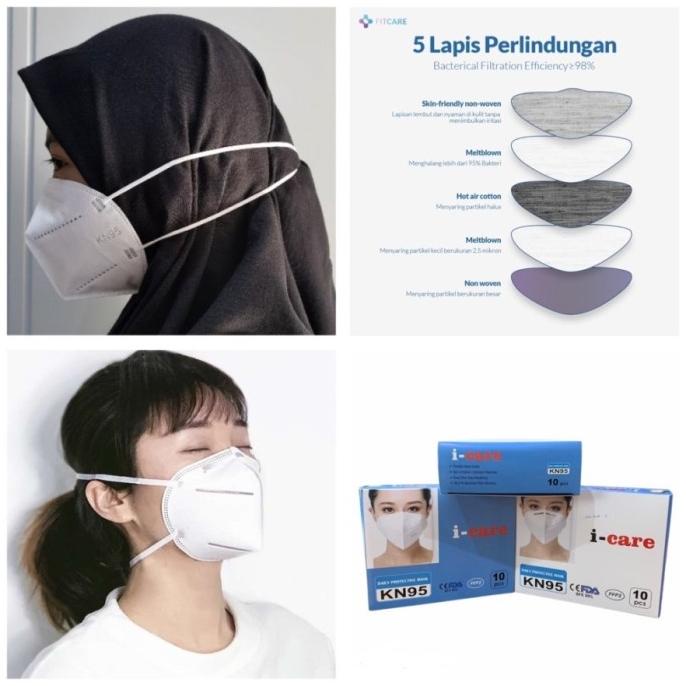 Masker KN95 Hijab ICare Masker Hijab KN95 Surgical 90-tjokromakmur dijamin