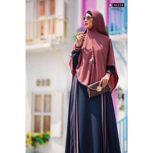 Aulia Fashion set gamis Fazila Dark Denim