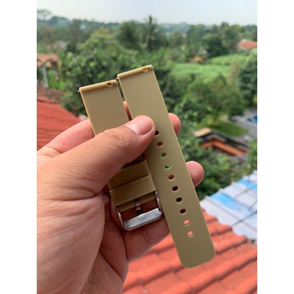 Strap Tali Jam Tangan Silikon mocca smartwach 22mm