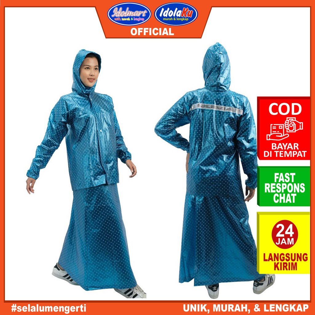 IDOLAKU Jas Hujan Plevia 870 Jaket Rok / Jas hujan wanita Rok 870  - Plevia Semarang