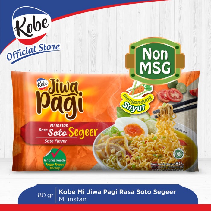 

TERLARIS Mie Jiwa Pagi 80gr - Mie Sehat - Rasa Soto Segeer