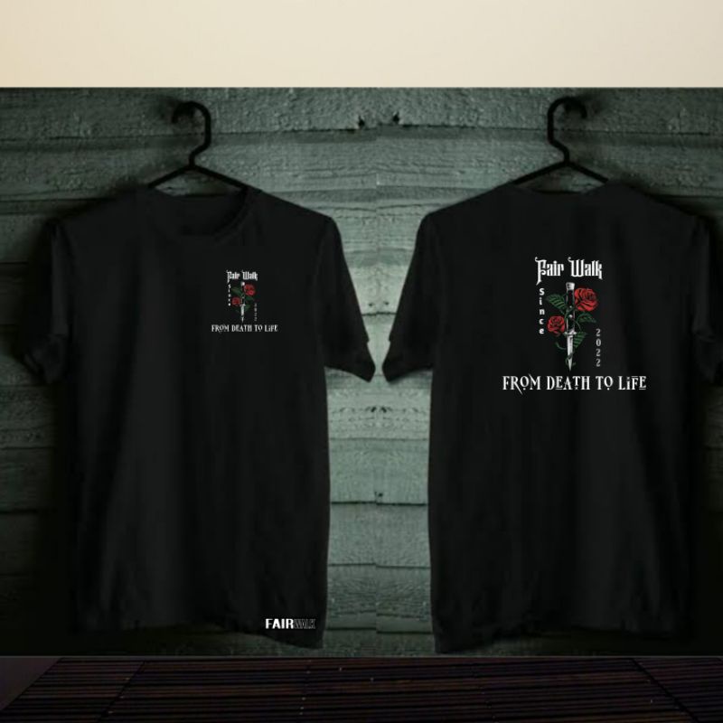 Kaos Distro Pria Original Fair Walk Premium High Quality Terbaru Baju Distro Pria Wanita Keren Kaos 