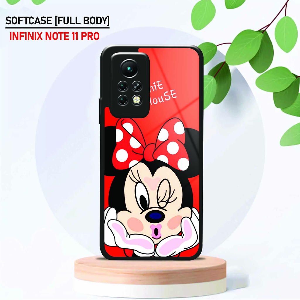 Softcase Kaca Infinix Note 11 Pro - Hardcase Glossy Infinix Note 11 Pro - Fashion [ Kartun Cute ] - 