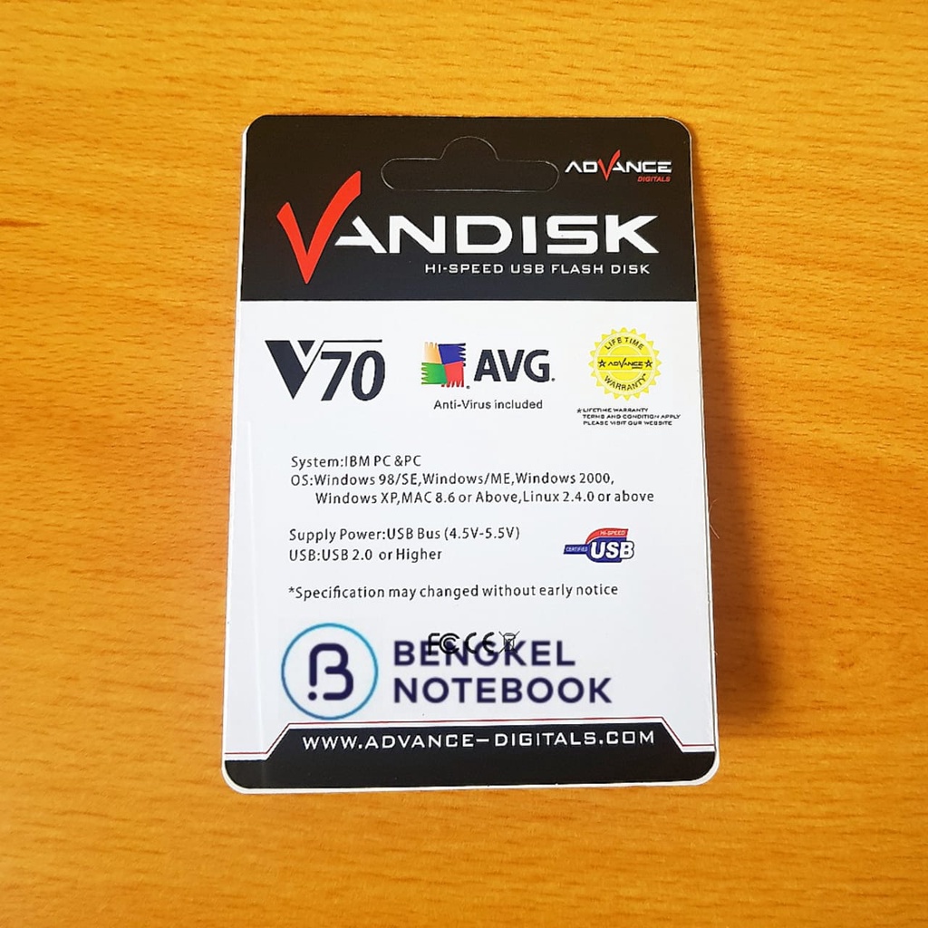 UFD Flashdisk Advance Vandisk V70 4GB