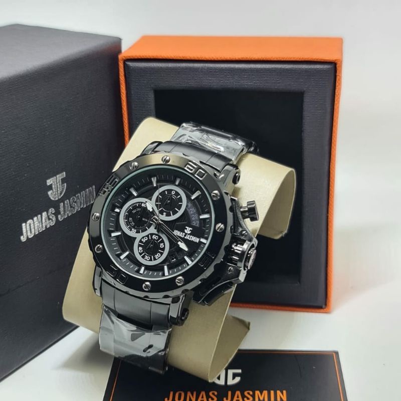 Jam Tangan Jonas Jasmin Original JJ2021 Rantai Stainliss Steel Terlaris Chronograph Kasual