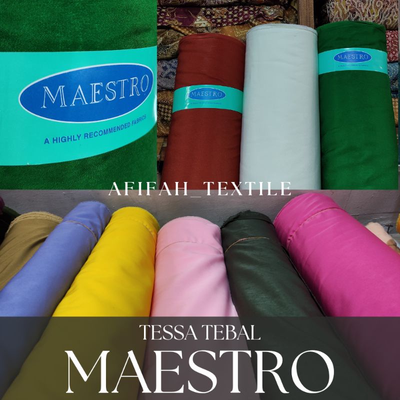 Kain Tessa Polos Tebal Maestro Top Quality