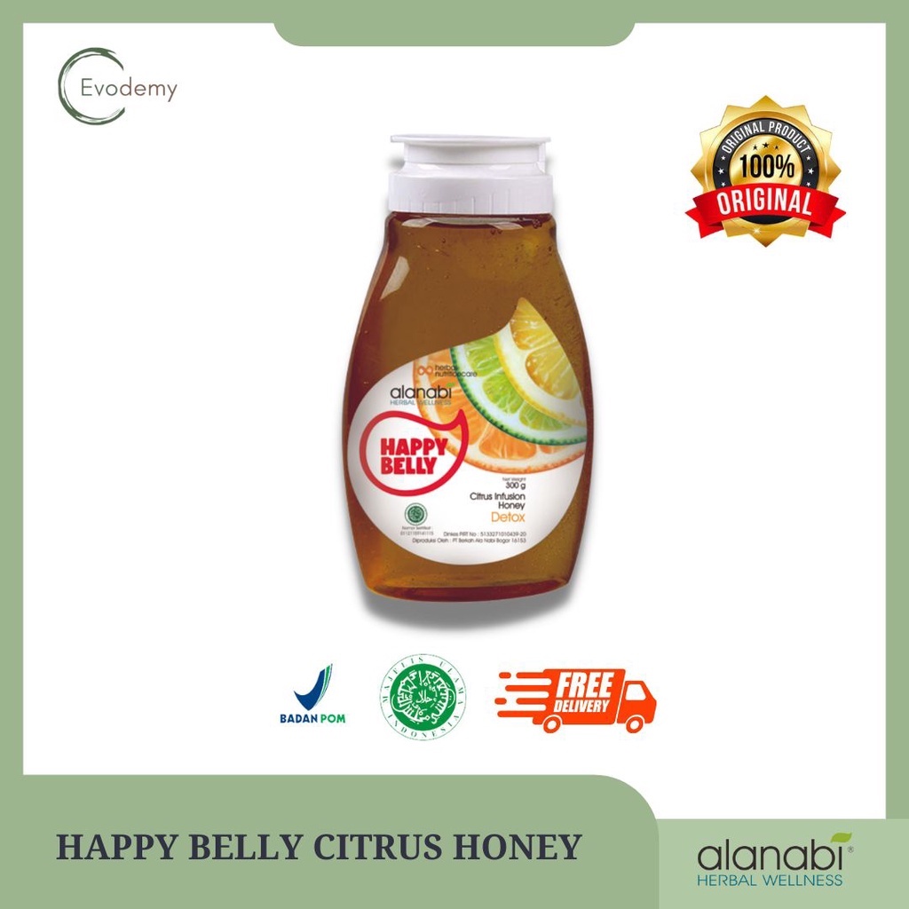 

ALANABI Happy Belly Detox Citrus Infusion Honey 300gram / Madu Herbal Alanabi / Madu Kesehatan Untuk Mendetox Tubuh / Madu Detox Tubuh