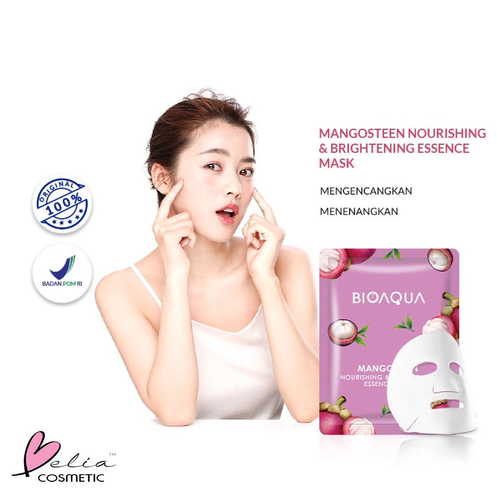 ❤ BELIA ❤ BIOAQUA Sheet Mask Master Series Plant | Flowers | Fruit | Eye Mask | Facial Mask Brightening Glowing Moisturizing Skin Care | Hydrating Essence Face Mask Brightening Anti Acne Jerawat | Honey Vitamin C Masker Wajah Muka Pelembab Kulit Cosmetics-BA S_Mask Mangosteen