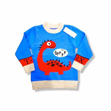 sweater rajut dino anak cowok
