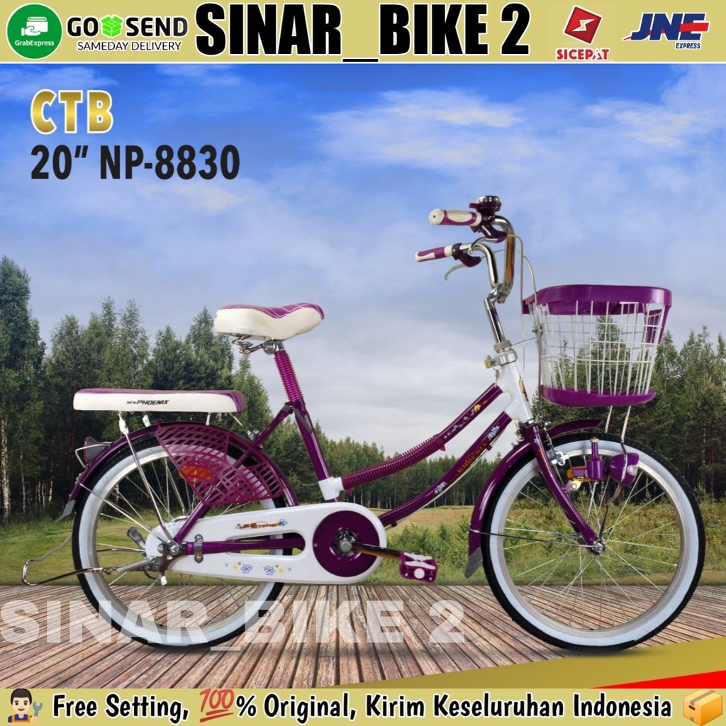 Sepeda Keranjang Dewasa PHOENIX NP-8830 Perempuan Uk 20 24 &amp; 26 Inch