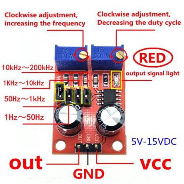 NE555 Ne 555 Signal Generator Pulse Adjustable Module