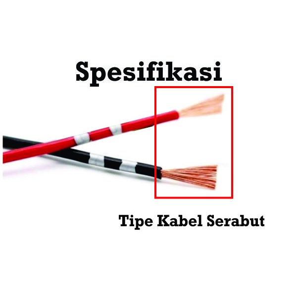 [HAEBOT] Kabel Bintik Serabut Tembaga Ukuran 0.5mm 0.5 mm AVS Layangan Cable Listrik DC Dinamo Bodi Hitam Merah Otomotif Mobil