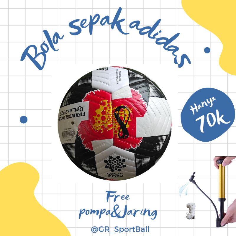 Bola Sepak Adidas Fifa Worldcup Qatar 2022 Embos