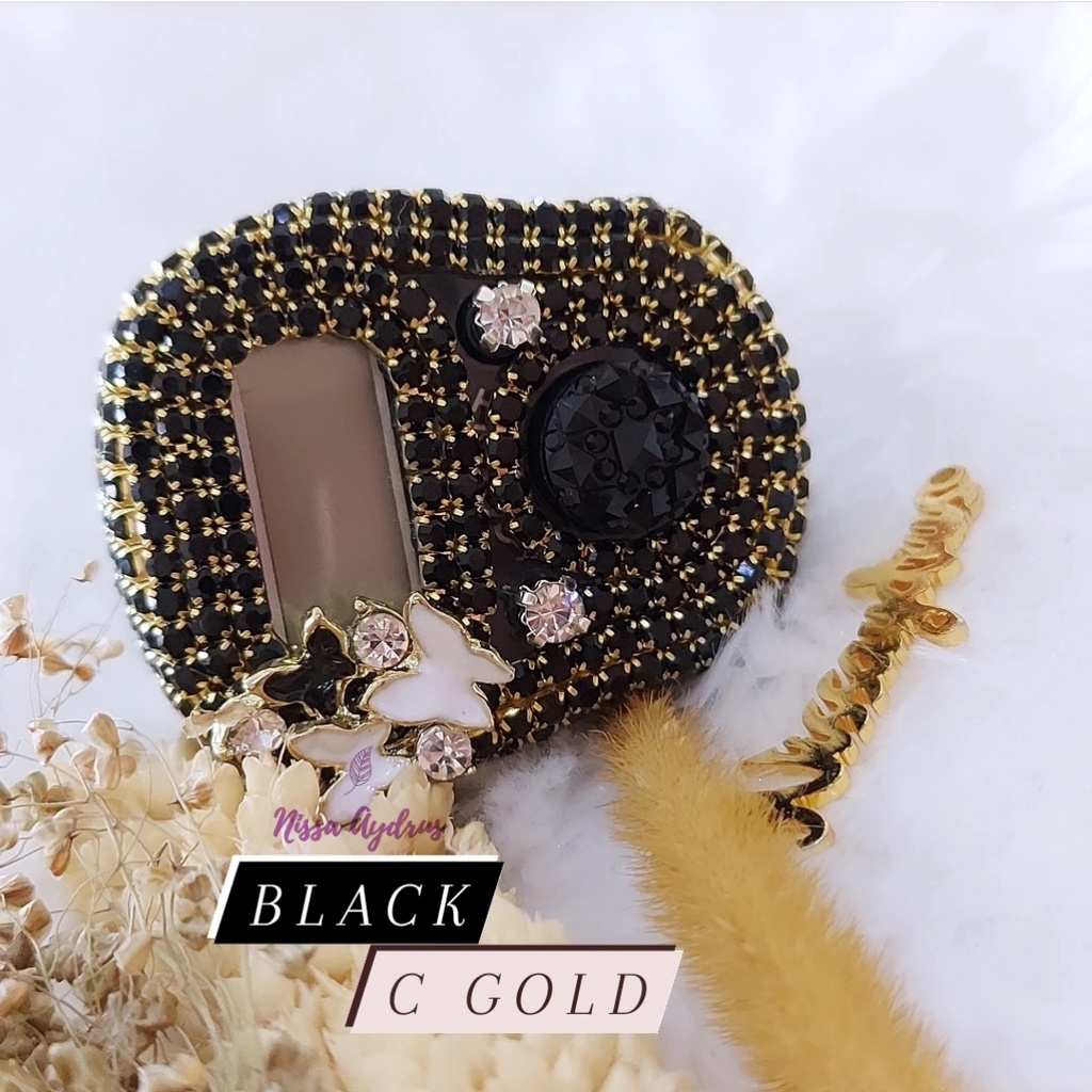 Black C Gold Tasbih Digital Swarovski Cantik By Nissaydrus