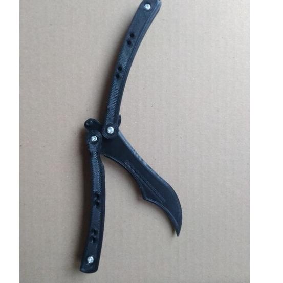 Penjualan Murah Butterfly Knife Valorant CSGO 3D Print