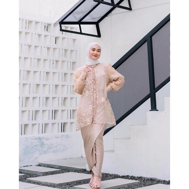 SET AMEENA ORGANZA (DRESS ASHA BAHAN SILK DAN ORGANZA)