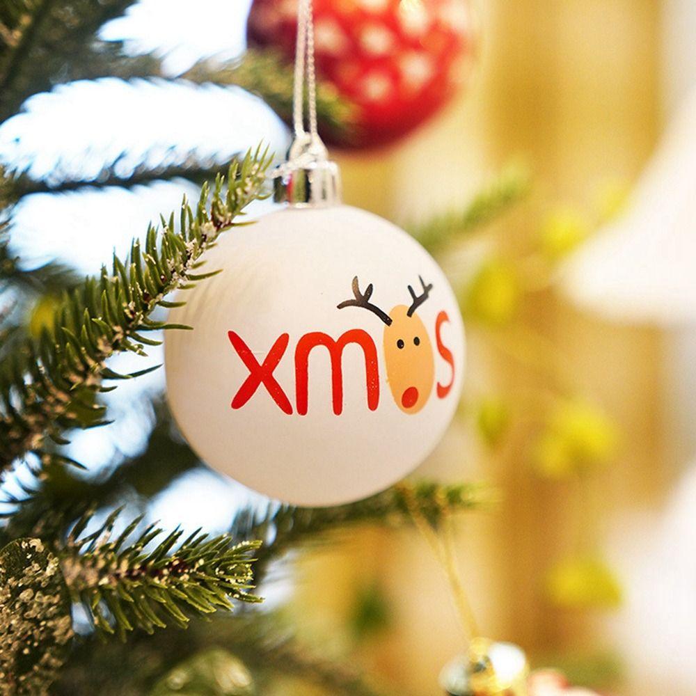 Augustina 9pcs / Set Ornamen Bola Gantung Bahan Plastik Untuk Dekorasi Natal