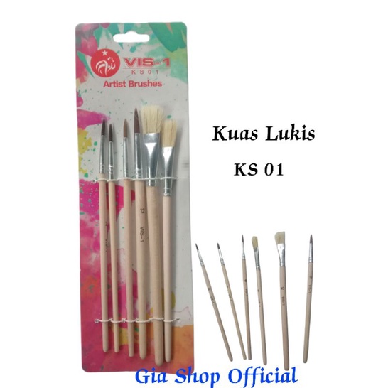 

Kuas Lukis Ks01 / Kuas cat air satuan dan set