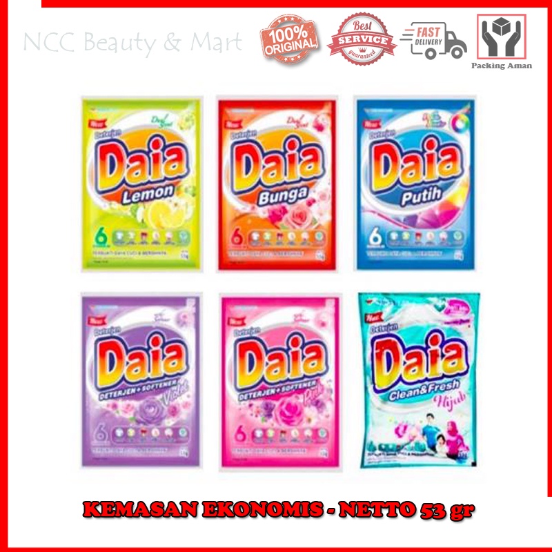 * NCC * Daia Deterjen Bubuk Plus Softerner Wangi Dengan Duo Perfume Bersih Higienis Anti Bau Apek