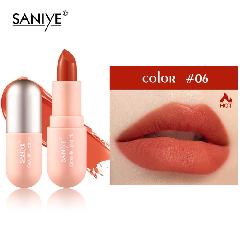 [ 100%  ORIGINAL &amp; READY ]BPOM SANIYE LIP TINT MINI MATTE CAPSULE SHAPE LIQUID LIPSTIK - WARNA NATURAL &amp; MUDAH DIGUNAKAN