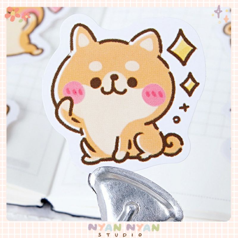 

Stiker Lucu Ecer Shiba dan Kucing 15 pcs