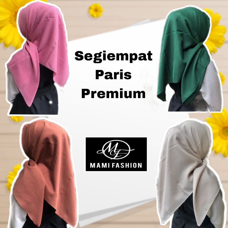SEGIEMPAT PARIS PREMIUM / Jilbab paris original/ Hijab paris/ Kerudung Paris Premium/ Hijab segiempa