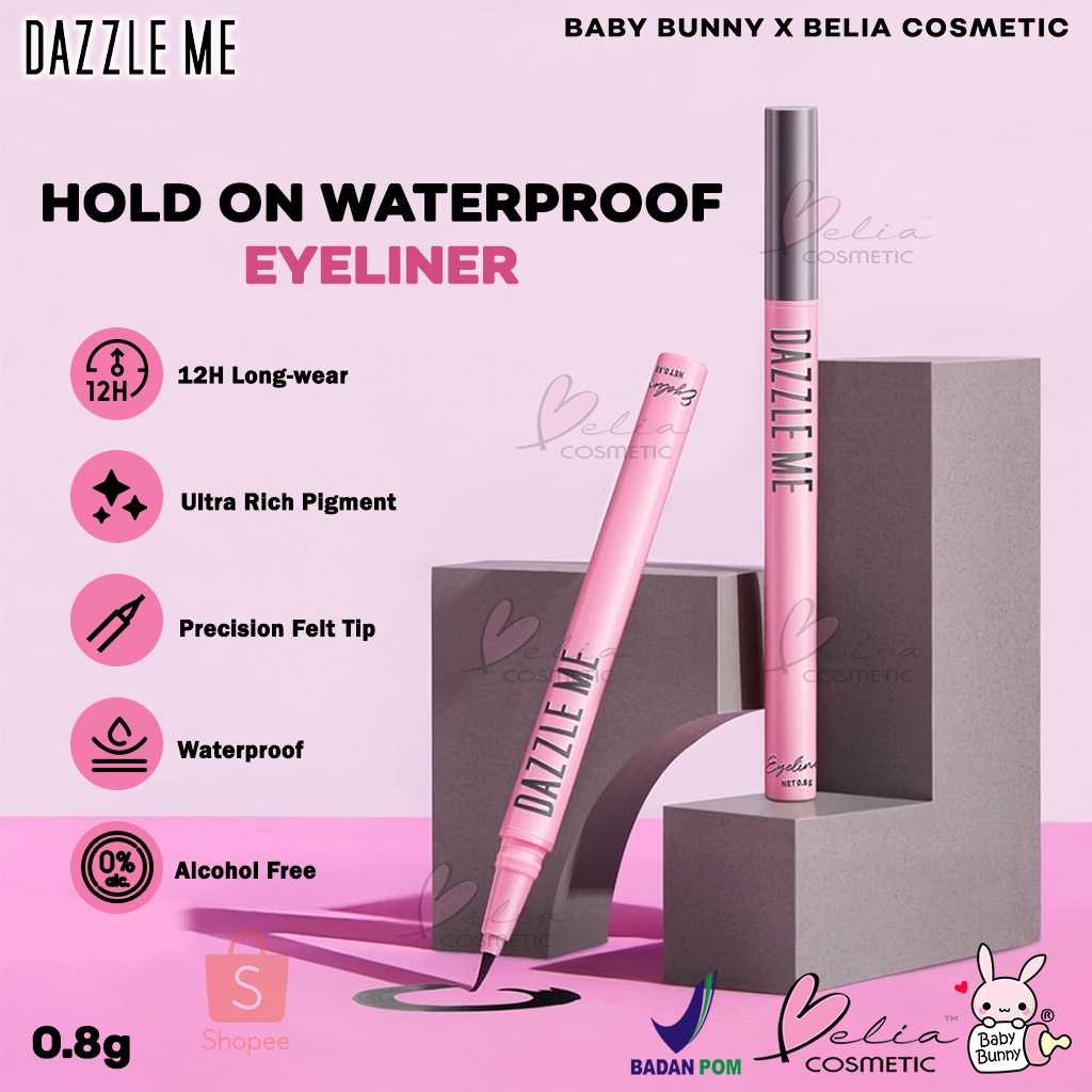 ❤ BELIA ❤ DAZZLE ME Hold On Waterproof Eyeliner 0.8g | Black Hitam Eyeliner | Tahan Lama Smudgeproof Longwear