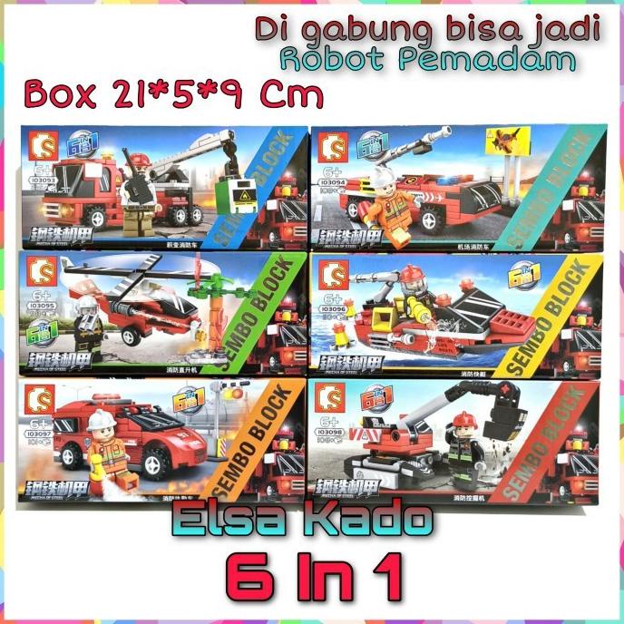 ] Lego Robot Mecha Of Steel Pemadam Kebakaran Brick Minifigure