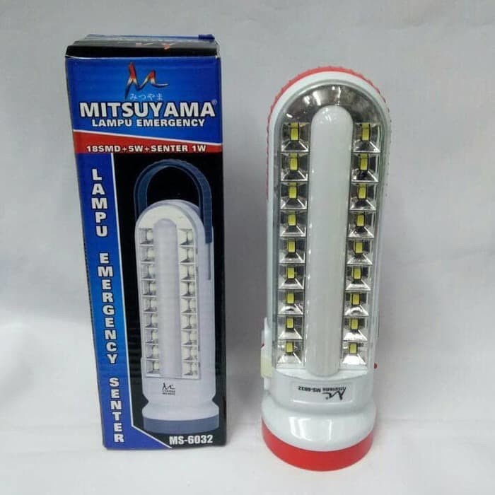 #COD# Lampu Emergency 18 LED + 5Watt + Senter 1Watt MS-6032