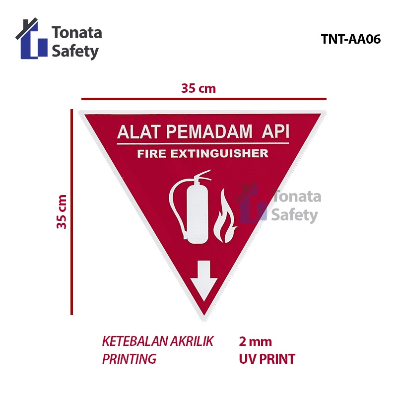 Segitiga APAR / Rambu Akrilik APAR Sesuai Permenakertans / TNT-AA06