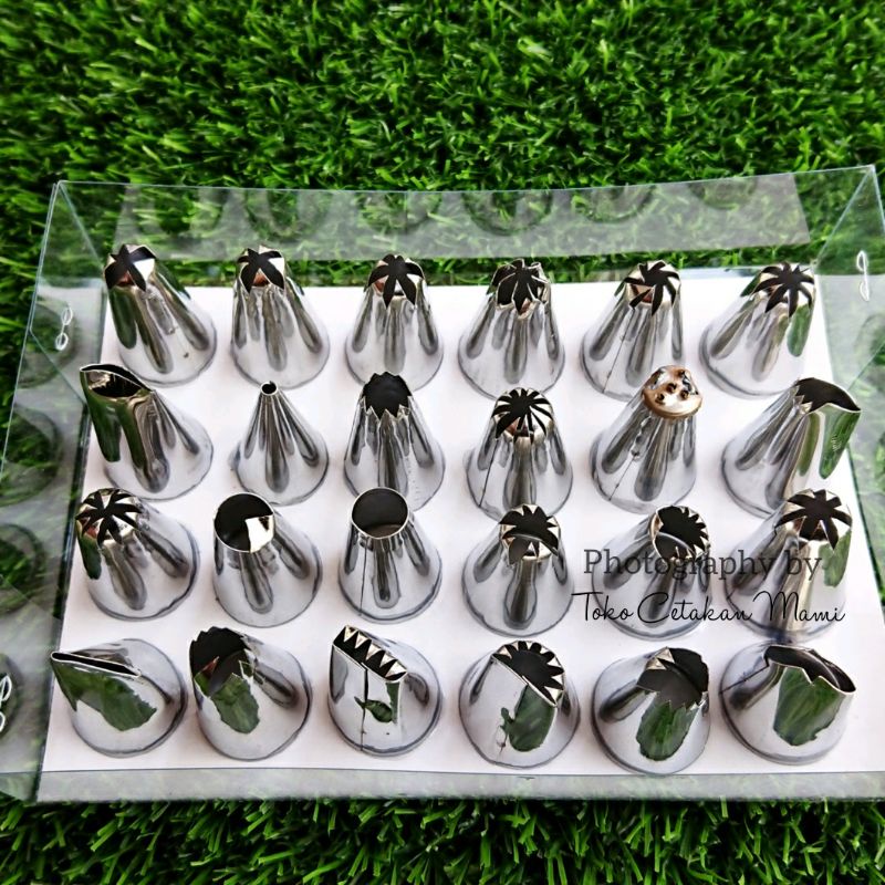 Spuit Kue Tart / Spuit Mika Stainless Isi 24pcs