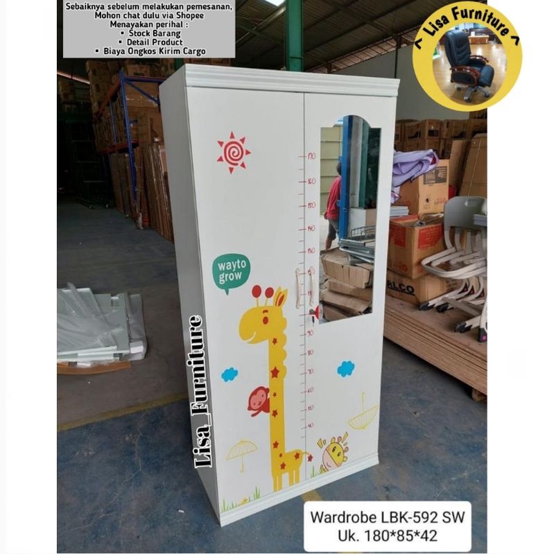 Lemari Besi Pakaian kaca|Lemari Besi Pakaian Sliding|Lemari besi pakaian 3 pintu|Lemari besi pakaian