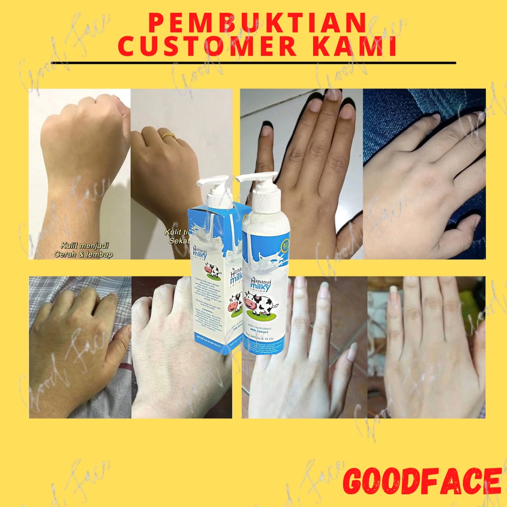 LOTION PEMUTIH BADAN HANASUI GLUTA MILKY PEMUTIH BADAN PERMANEN BODY WHITENING PEMUTIH BADAN BPOM