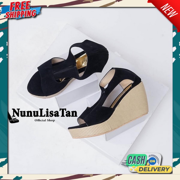Wedges Model Korean Style Wadges Wanita Ibu Ibu Sandal Widges Wnita Dewasa Ibu2 Sendal Pesta Kondang
