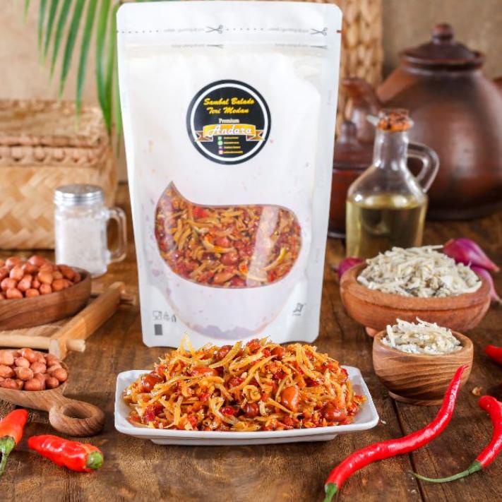 

10.10 STOK READY Sambal balado teri Medan PREMIUM pedas gurih tanpa MSG 250gram grosir