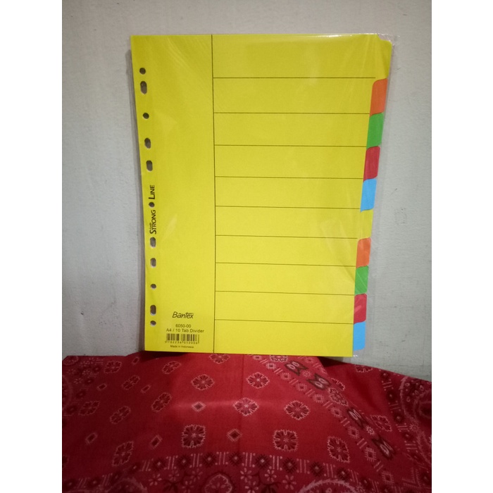 

murah Pembatas Kertas File Dokumen Bantex Cardboard Divider A4 - 10 Pages