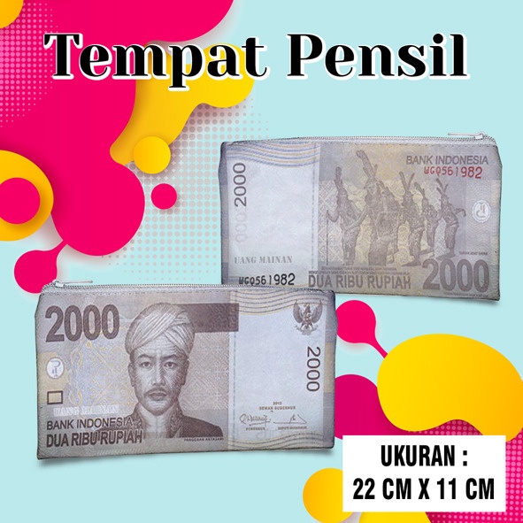 

Tempat Pensil uang 2.000 Case Dompet Wadah Kostak Kotak