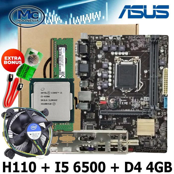 Paket Motherboard MOBO Mainboard H110 LGA 1151