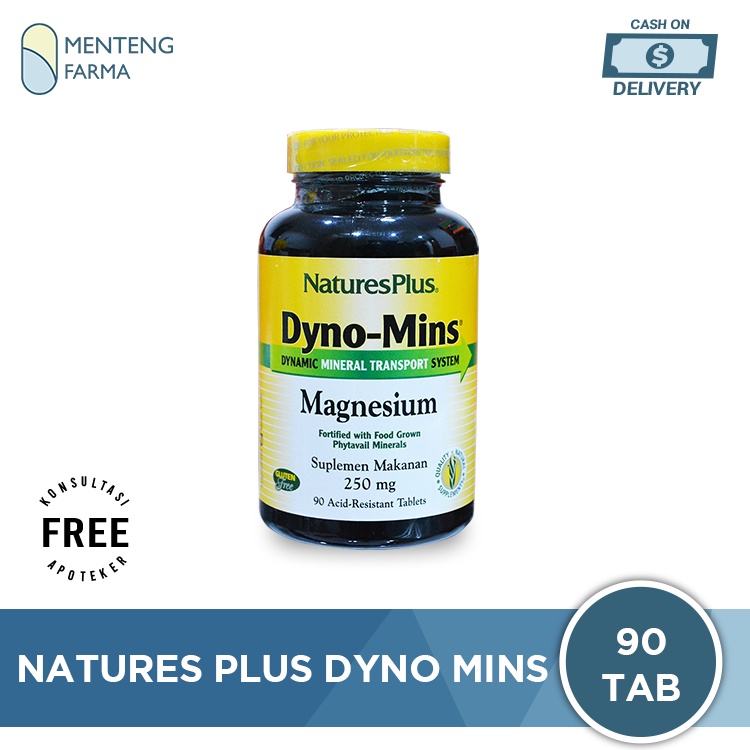 Natures Plus Dyno-Mins Magnesium 90 Tablet - Suplementasi Magnesium