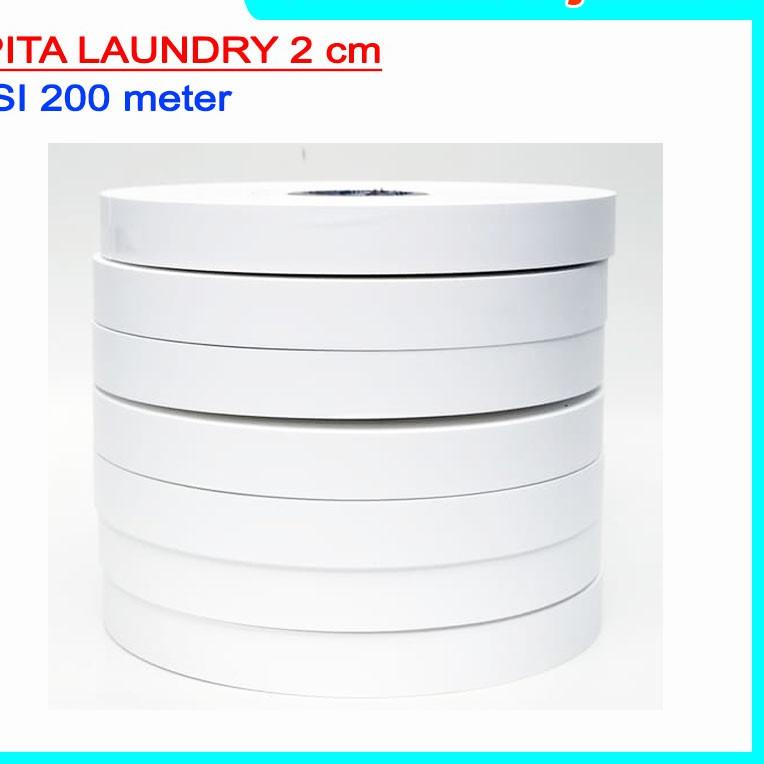 

SSIO PITA LAUNDRY TAFFETA LABEL PENANDA ROLL KAIN KERTAS 20 mm 2 cm 200 meter CM zkmd391
