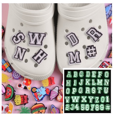 [COD]Crocs Jibbitz Pin NCT Mode Huruf Bahasa Inggris A-X Sandal Shoe Charms Kartun Crocs Jibbitz Aks