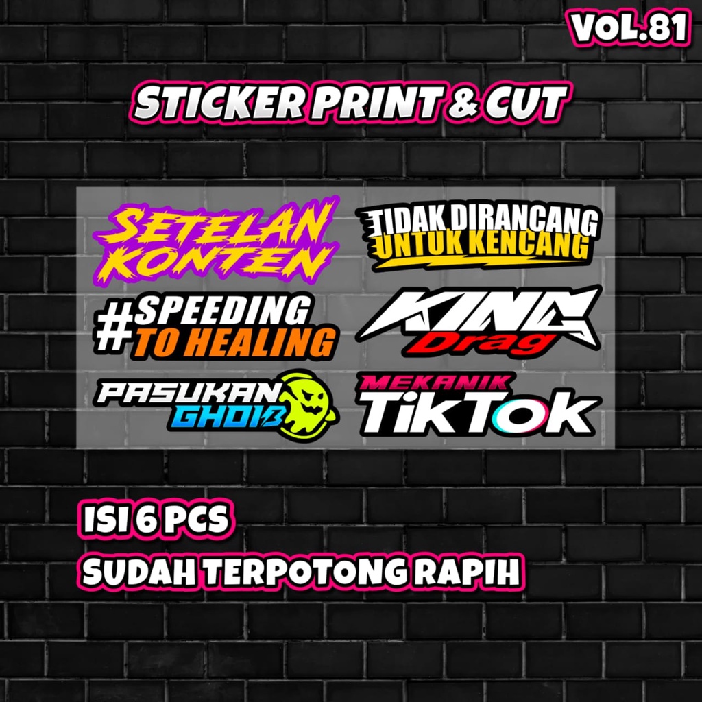 Stiker Racing PSKNMTC PROSTREET SPEEDHUNTERS PELAN SATSET Sticker Motor