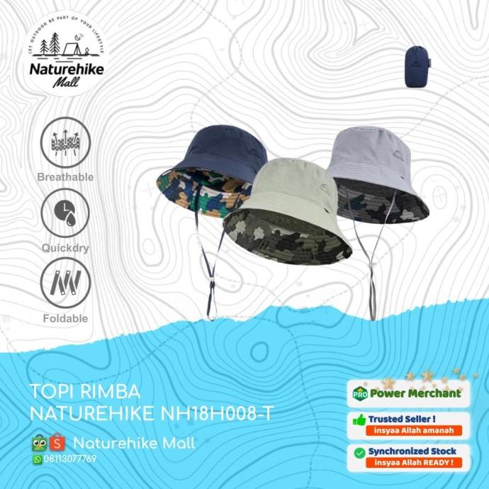 Topi Rimba Naturehike Nh18H008T Hiking Bucket Mancing Outdoor