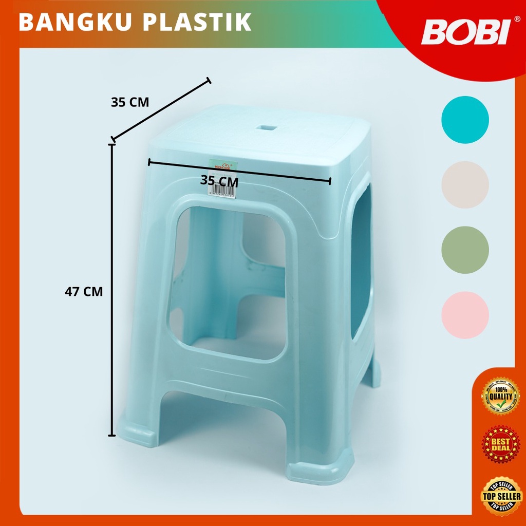 Bangku Plastik Tinggi / Kursi Bakso Plastik kode 610 - Warna Random