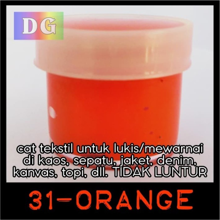 

Nikmati Warna Orange Fluor - Cat Lukis / Kanvas / Tekstil Utk Kain/Kaos/Kanvas Diskon