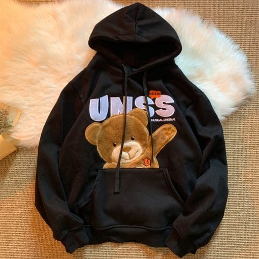 HOODIE WANITA UNSS SWAG SHADOW BEAR ONE SIZE ONE SIZE / HOODIE WANITA TEBAL