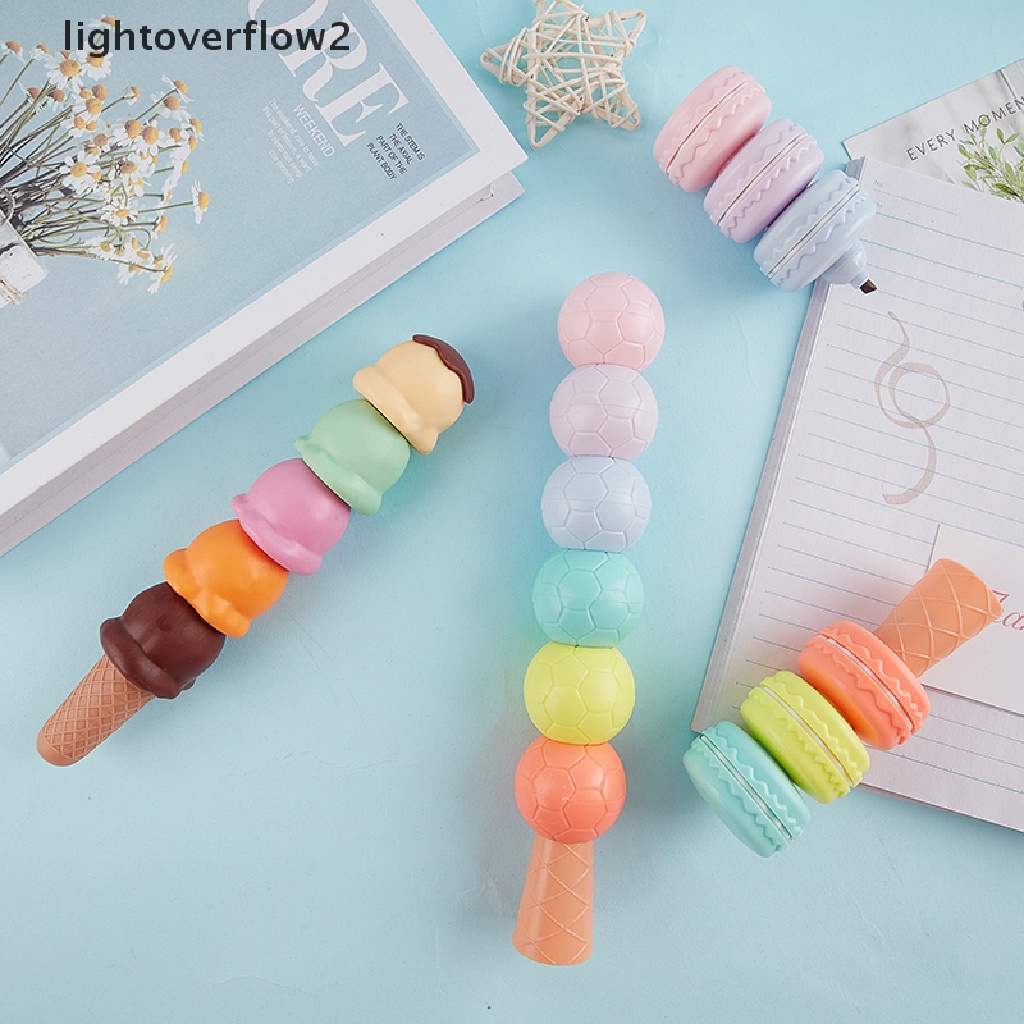(lightoverflow2) Set Spidol Highlighter Warna Fluorescent Untuk Anak (ID)