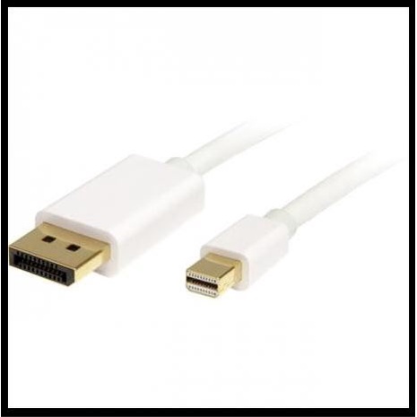 Cable thunderbolt mini displayport to display port nyk 1.8 meter gold 4k 2k UHD for pc cpu mac - Kabel mini dp to dp 1.8m