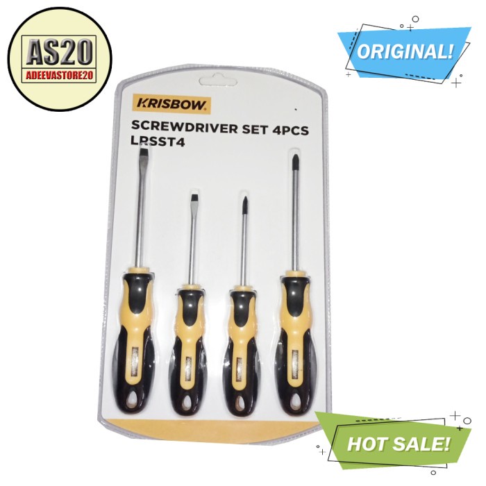 Obeng Set Krisbow 4 Pcs Lrsst 4 pcs Original